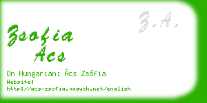 zsofia acs business card